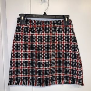 Knitted wool mini skirt